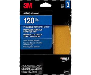 3M 31441 Stikit Gold 6" P120C Grit Disc (Pack of 20)