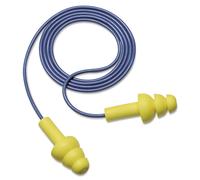3M 3404004 EAR UltraFit Earplugs Corded Premolded Yellow 100 Pairs