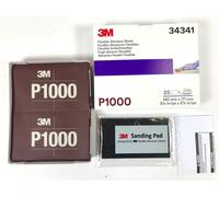 3M™ 34341 Hookit™ 25x Flexible Sanding Strips 140x171mm with Pad Brown P1000