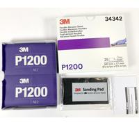 3M™ 34342 Hookit™ 25x Flexible Sanding Strips 140x171mm with Pad Purple P1200