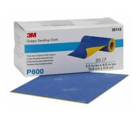 3M Grippy Sanding Cloth, 139 mm x 114 mm, P800, 35112, 20 Sheets per Roll