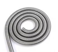 3m 4/6/8/10/13/15/20mm 304 Stainless Steel Corrugated Pipe Wire Line Cable Conduit Protect Hose Tube, 1pcs(20x24mm)