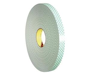 3M 4032 Double Coated Urethane Foam Tapes, 12 mm x 66 m, 0.8 mm, White, Pack of 18