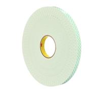 3M 40321966 Double Faced Foam Polyurethane, 0.8mm, 19mm x 66m (Pack of 5)