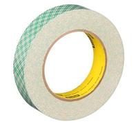 3M 410M Double-Sided Tape, 25 mm x 33 m, 0.13 m, White, 1 Roll