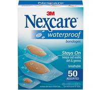 3M 432-50-3 "Nexcare Waterproof Bandages, Multi-Colour, Pack of 50