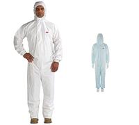 3M 4545WM 5/6 Protective Coverall, Medium, White & 4532+WL Protective Coverall, Large, Cool White