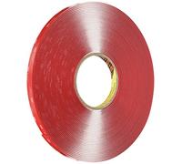 3M 4918 VHB Adhesive Tape, 12 mm x 16.5 m, 2.0 mm, Clear, Film Liner, Pack of 6