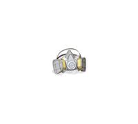 3M 5203 Medium Yellow Thermoplastic Elastomer Half Mask 5000 Series Disposable Air Purifying Respirator with 4 Point Harness, Plastic, 1" x 1" x 1"