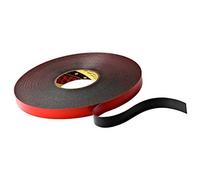 3M 5925 VHB Adhesive Tape, 19 mm x 33 m, 0.64 mm, Black, Film Liner, Pack of 4