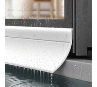 3m/5m/10m Window Outer Edge Rain Shield,Self Adhesive Weather Bar,35mm 45mm Width Waterproof Weather Bar,Blocks Water Intrusion(White,35mm*10M)