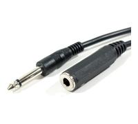 3m 6.35mm 1/4" Mono Plug to Jack Socket Extension Cable Guitar Headphone Lead