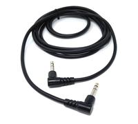 3m 6.35mm 1/4" TRS Stereo Jack to Jack Plug, Dual Right Angle Patch Cable Lead for Headphones Amplifiers, Music Instruments, Live Events, DJ 10ft