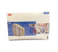 3M™ 6059 organic vapor filter, ABEK1 for 6000 and 6500 series, 4 bags of 2 pieces per box.