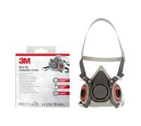 3M 6200BC1 Reusable Half Mask Respirator for Changeable 3M Filters M