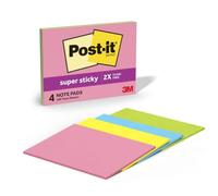 3M 6845-SSP self-Adhesive Note Paper Rectangle Multicolor 45 Sheets | School Supplies and Oﬃce Supplies, 2X the Sticking Power