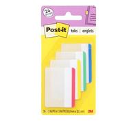 3M 686F-1 Post-It Durable Filing Tabs, Multi-Colour, 2 x 1.5-Inch, Pack of 24