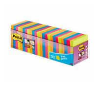 Post-it Super Sticky Notes 76 x 76 mm Assorted 90 Sheets Value Pack 21 + 3 Free