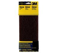 3M 7414NA Hand Sanding Metal Finishing Pad, Red, 4.375 in x 11 in