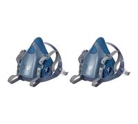 3M 7502 Soft Silicone Half Face Mask, Medium (Pack of 2)