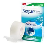 3M 77 Nexcare Flexible Clear First Aid Tape: 1 in. x 30 ft. (Clear) +with Dispenser