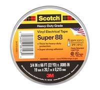 3M 80610833867 88 Scotch Super Professional Grade Electrical Tape, Vinyl, 19 mm x 20 m