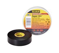 3M 80611207012 33+ Scotch Super Electrical Tape, Vinyl, 19 mm x 20 m, Black