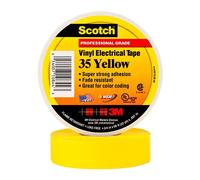 3M 80611211592 35 Scotch Electrical Colour Coding Tape, Vinyl, 19 mm x 20 m, Yellow