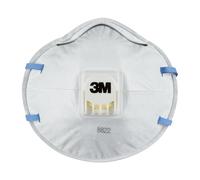 3M 8822 FFP2 Respirator, Valved FFP2 Mask for Hand and Power Tool Work, 5 Pack