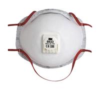 3M™ 8833 Particulate Respirator Valved - FFP3 - Pack Of 10