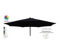 (3m 8arm 180g, Black) Replacement Fabric Garden Parasol Canopy Cover