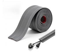 3m/9′10″ Self-Adhesive Floor Cable Cover, Soft PVC Cord Hider for Wires, Flexible Cable Protector for Carpet, Hard Floors & Wall, Cable Management for Home Office & Commercial, 55mm,Gray
