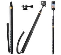 3M 9.8ft Carbon Fibre Invisible Selfie Stick for Insta 360 X5 X4 X3, Selfie Stick Long Rod Carbon Fibre Extension Monopod with Adapter for GoPro Hero 13 12 11 10 Black DJI Osmo Action 5 Pro