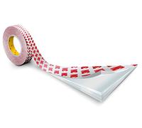3M 9088-200 High Performance Double Coated Tape, 50 mm x 50 m, White, Pack of 5