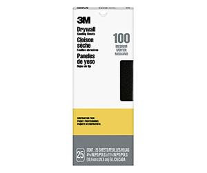 3M 99432NA 99432 Sanding Sheet, 100 Grit, Black, 25 Count