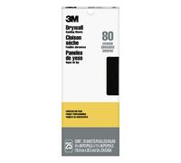 3M 99433 Pro-Pak Drywall Sanding Sheet 80D 80 Grit Black 25 Count