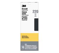 3M 99436 Drywall Sanding Screens Pro-Pak, 220-Grit, Black, 4-3/16 in x 11-1/4 in