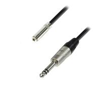 3m Adam Hall REAN Headphone Extension Cable 3.5mm Female Stereo Jack to 6.35mm M