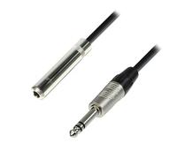 3m Adam Hall REAN Headphone Extension Cable 6.35mm Female Stereo Jack to 6.35mm