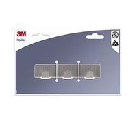 3M Adhesive Metal Hook - 1 Bar with 3 Rectangular Hooks