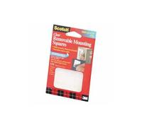 3M Adhesive Mounting Squares- Removable- .69in.x.69in.- Clear