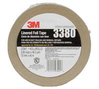 3M Aluminum Foil Tape 3380, Silver, 72 mm x 45 m, 3.25 mil