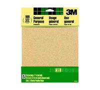 3M Aluminum Oxide Sandpaper Medium, 9002NA, 9 in x 11 in, 5/pk