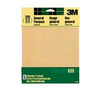 3M Aluminum Oxide Sandpaper Very Fine, 9000NA, 22.86 cm x 27.94 cm, 5 Sheets per Pack - For General Purpose Sanding on Paint, Wood and Metal