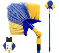 3M Angled Head Cobweb Brush with Extendable Telescopic Handle - 180° Swiveling Feather Duster for High Ceilings, Fans, Cornices - Washable & Adjustable 3M Length