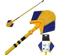 3M Angled Head Cobweb Brush with Extending Telescopic Long Handle Feather Duster for Ceiling Indoor Corner Cleaning 180 Degree Swivelling