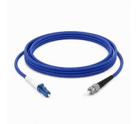 3m Armored Network Fibre Optic Cable LC/UPC to ST/UPC Simplex Patch Cable | OS2 Simplex Singlemode 9/125μm LSZH FTTH 3.0mm Fiber Cables -TPU -Blue