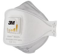 3M Aura Cool Flow Valve Respirator White Valved Pack of 10