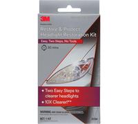 3M Auto Restore and Protect Headlight Restoration Kit, Clearer Headlights in 2 Easy Steps, 39194