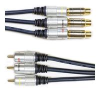 3M AV Extension Cable Triple 3 RCA PHONO Male To Female Lead Audio Video